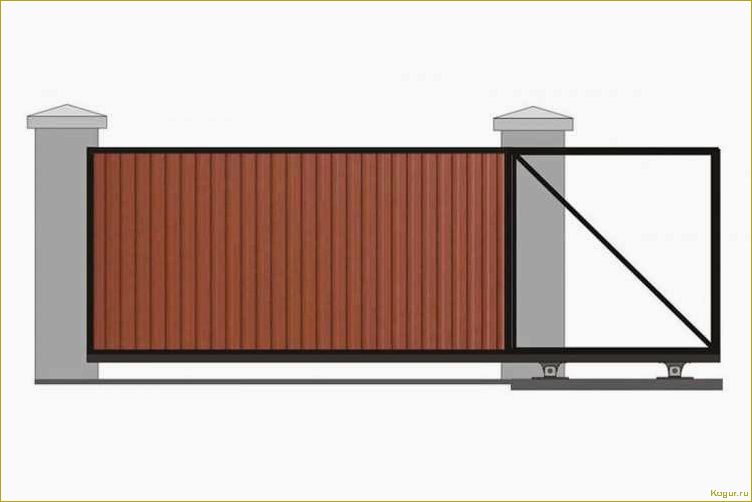 Особенности и виды откатных ворот с калиткой