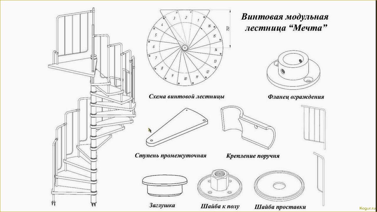 Винтовая лестница своими руками в частном доме из разных материалов