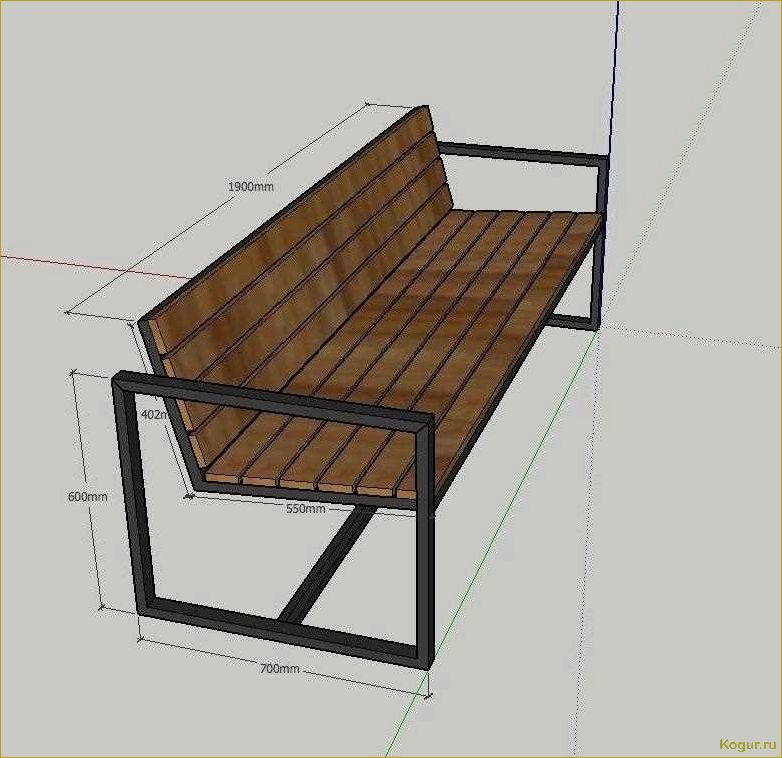 Лавочка своими руками из дерева и профильной трубы для дачного сада