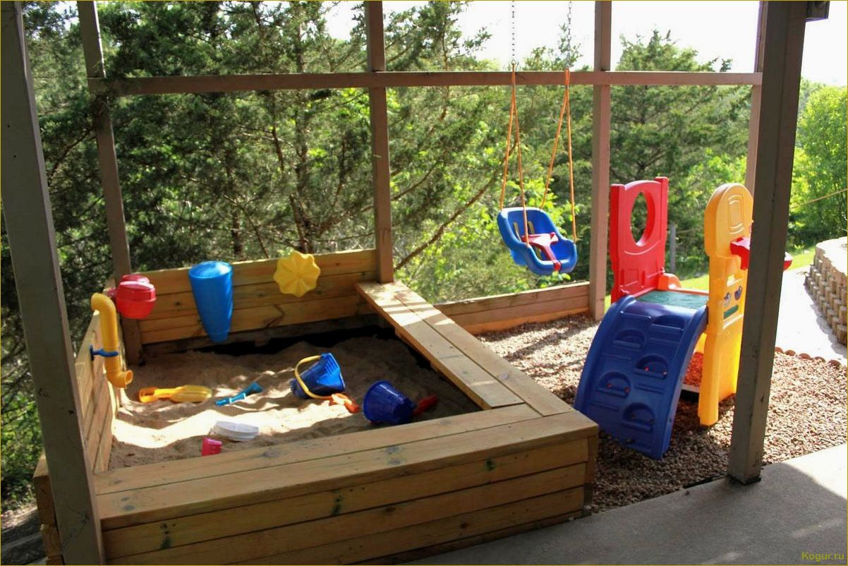 Построенная песочница своими руками — зона отдыха для маленьких детей