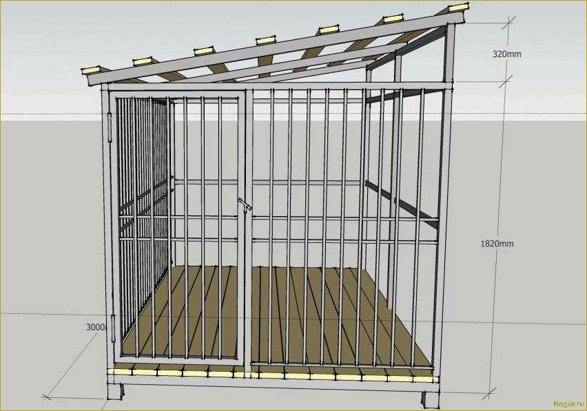 Принцип монтажа самодельного вольера для собаки