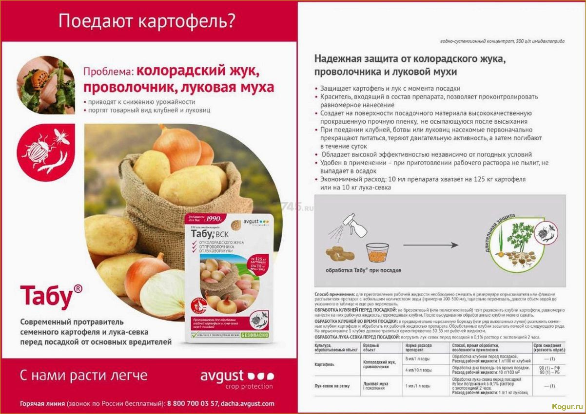 (инсектицид, табу, колорадского, жука, лучшая) Инсектицид Табу от колорадского жука — лучшая защита ваших корнеплодов