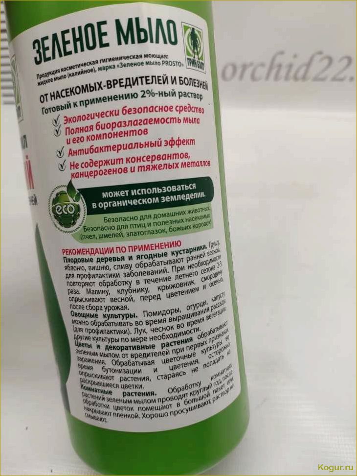 (зеленое, мыло, надежная, броня, растений) Зеленое мыло — надежная броня для растений